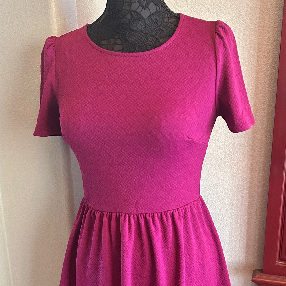 Forever 21 Magenta Skater Dress - Picture 2 of 8